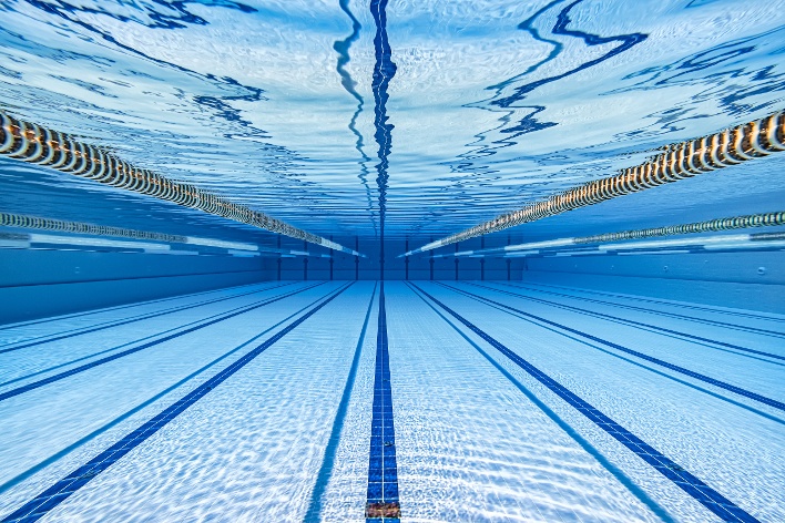 Under water with lanes Under water with lanes