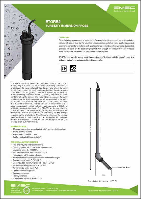 emec | JETORB2 TURBIDITY IMMERSION PROBE